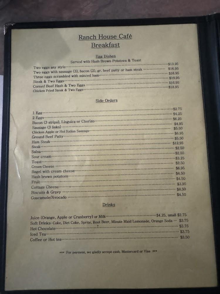 Ranch House Cafe Moraga Menu image 3